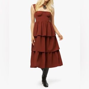 WeWoreWhat Corset Poplin Dress